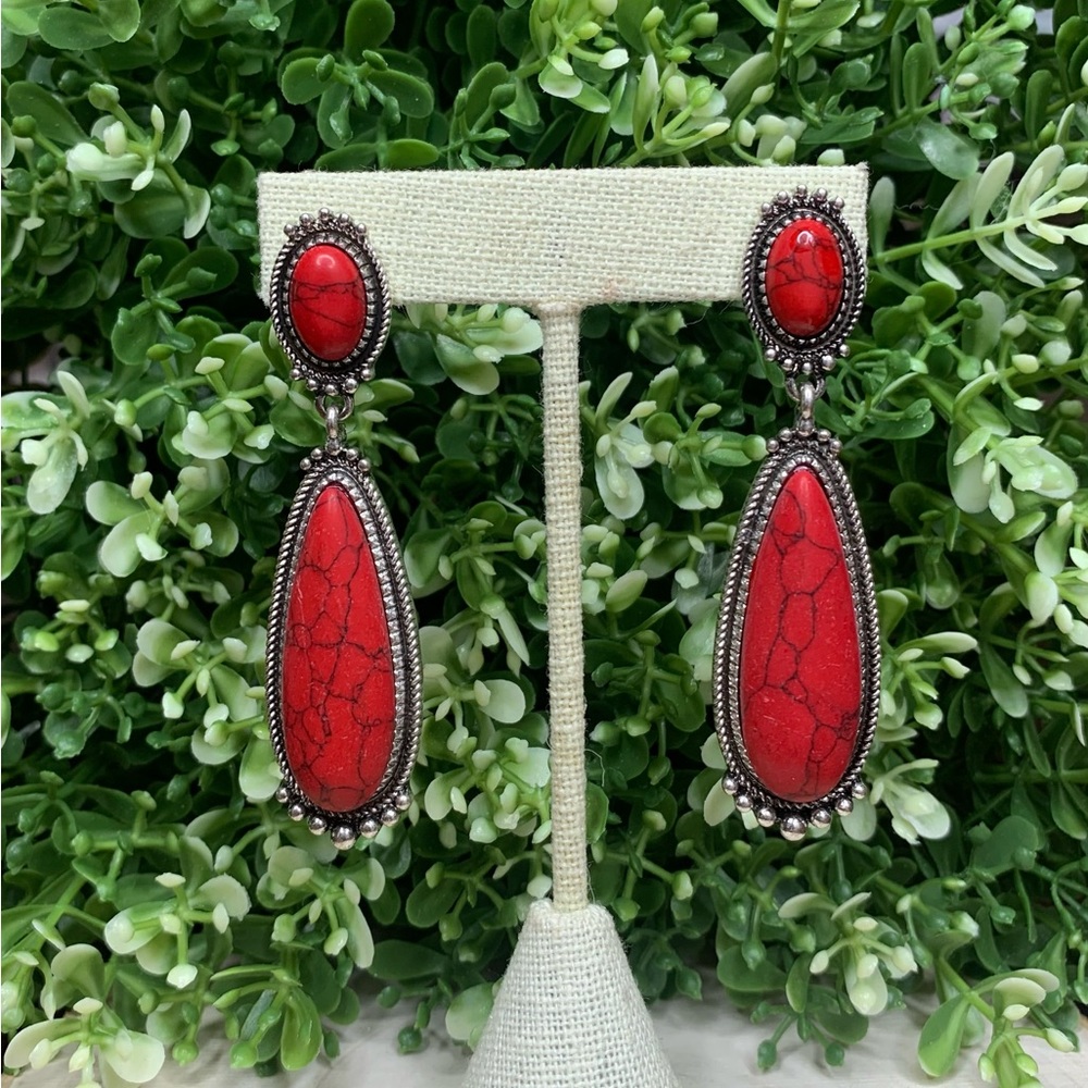 Red earrings